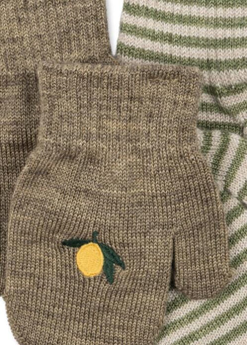Filla wanten - Lemon/Stripe